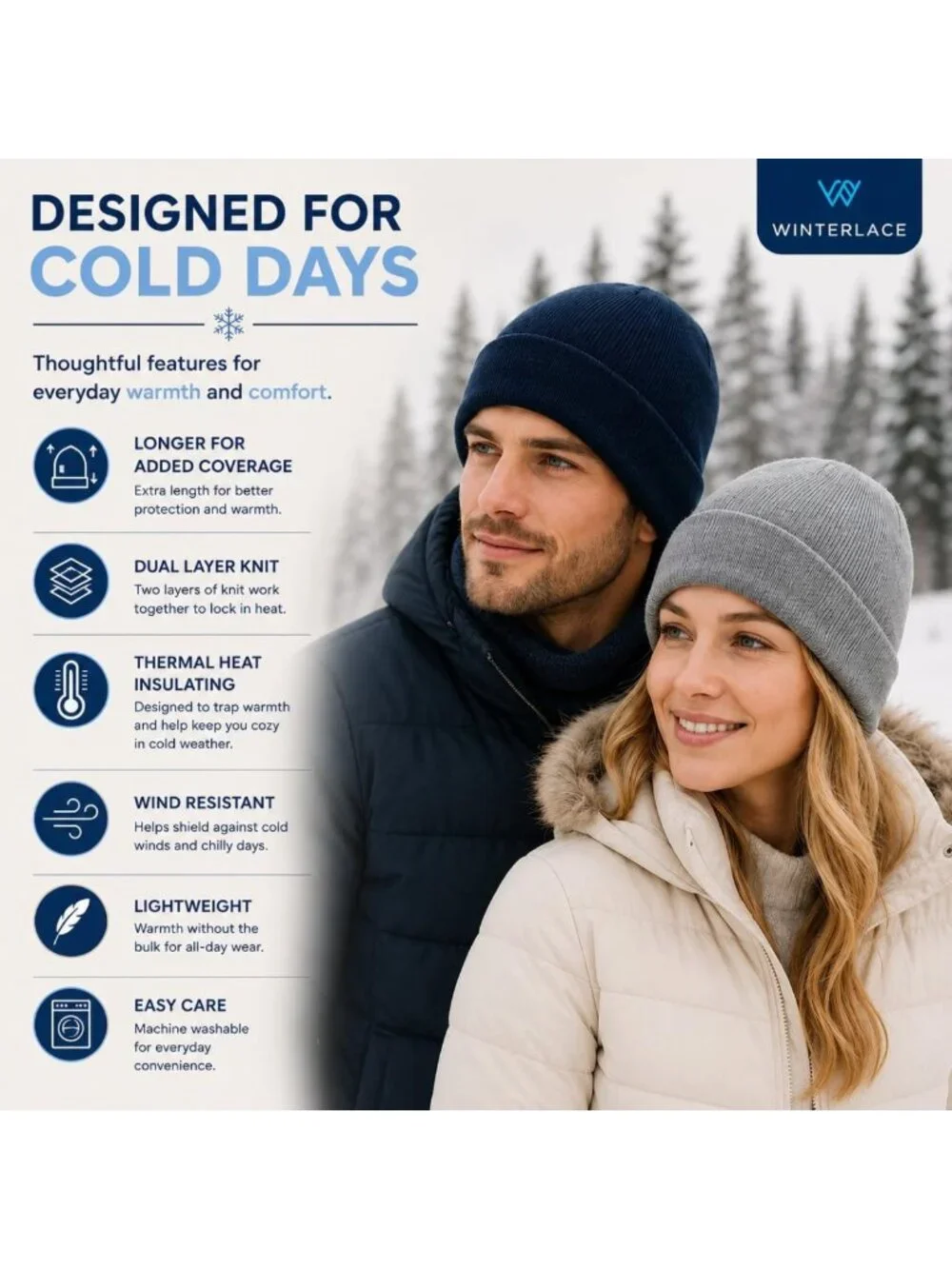 Cozy 12-Pack Winter Beanie Hats for Men & Women, Warm Knitted Cuffed Caps